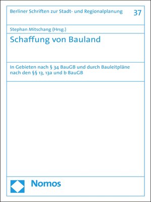 cover image of Schaffung von Bauland